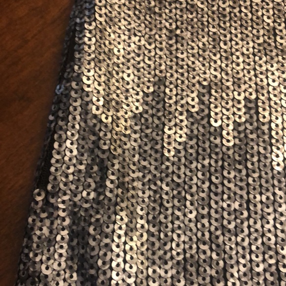 Silver Sequined Slip Dress by Express - Picture 6 of 15